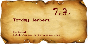Torday Herbert névjegykártya
